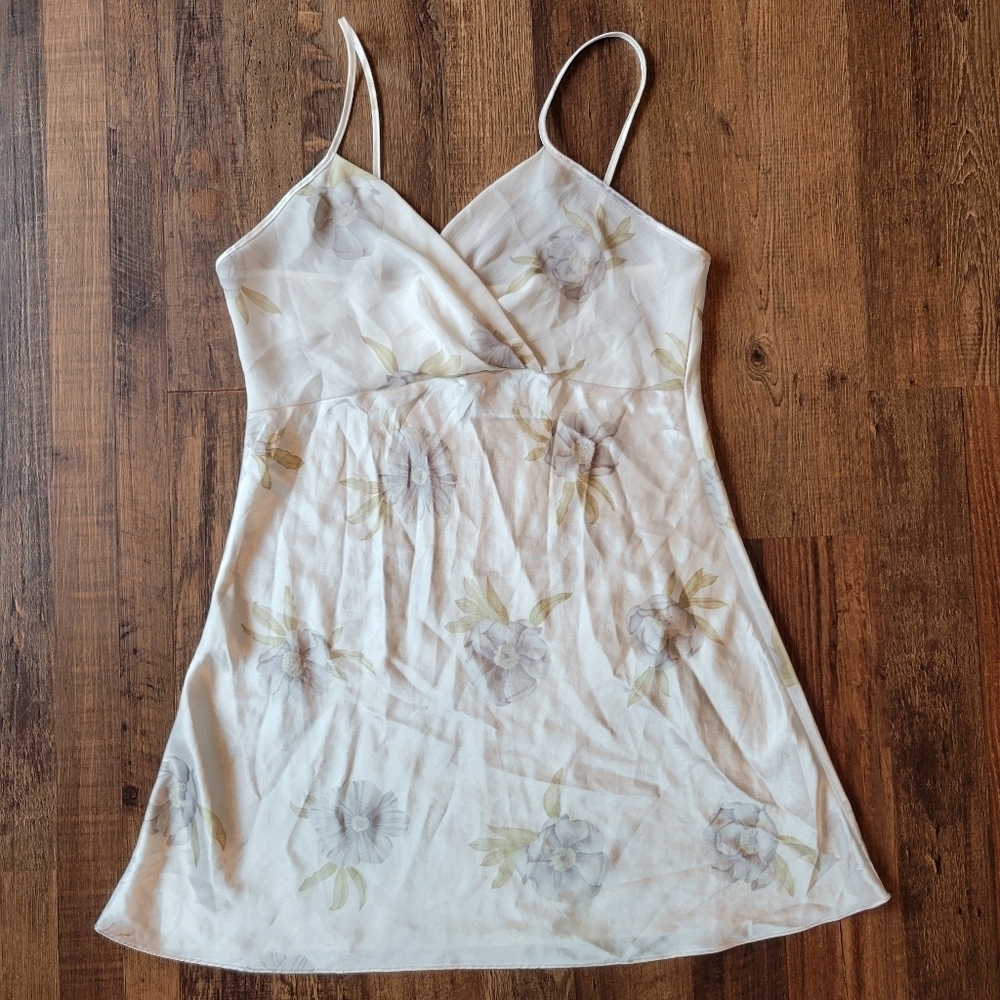 Vintage Val Mode Lingerie Floral Print Slip Dress